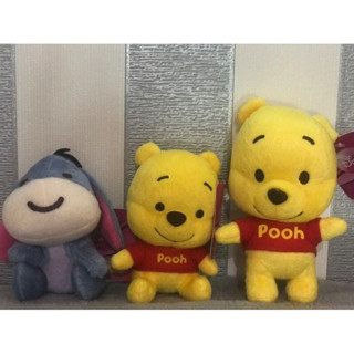 พวงกุญแจหมีพูห์ &amp; อียอร์  Cutie   Pooh   ลิขสิทธิ์แท้  ขนาด 4.5  ,  6.5  นิ้ว