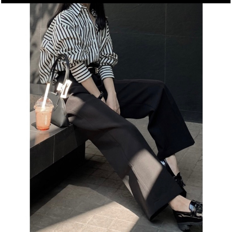 กางเกงขายาวร้าน hyde.apparels รุ่น Leisure Pants สีดำ Size L