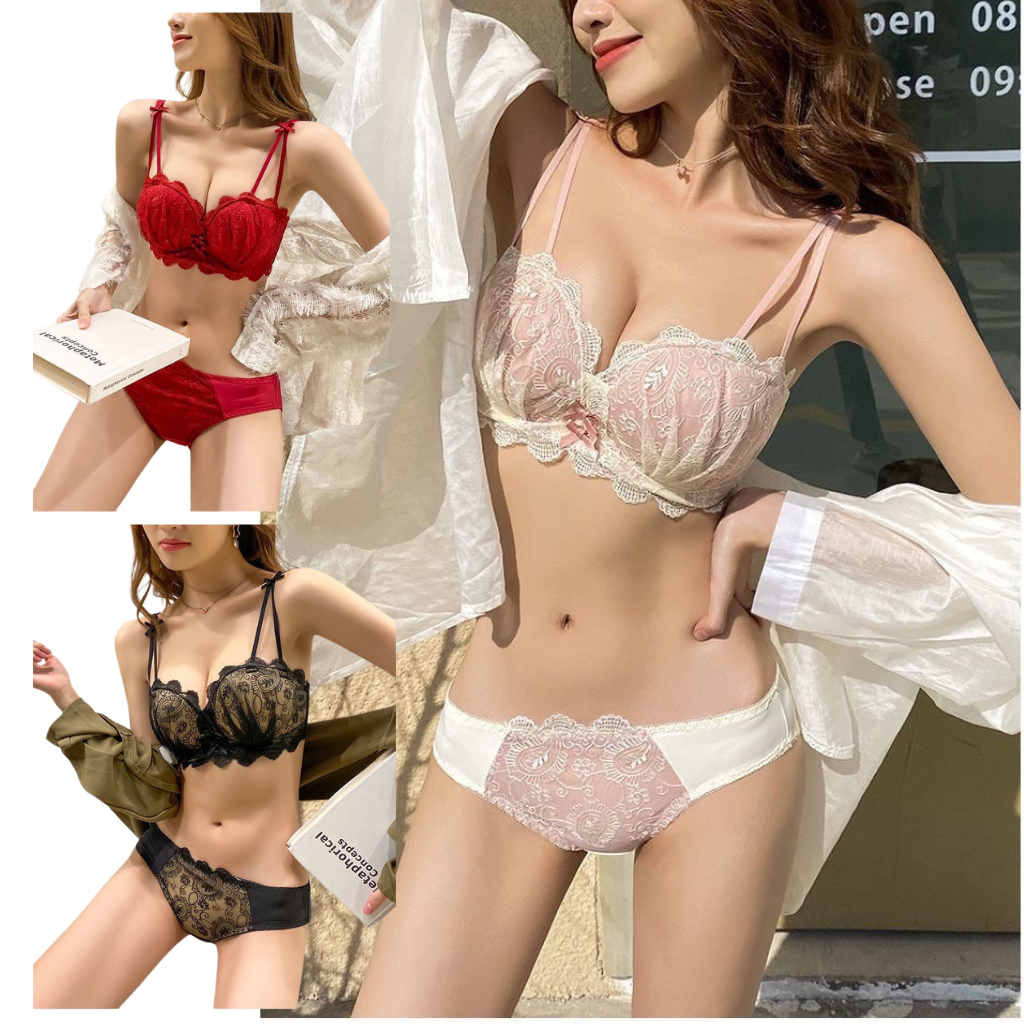 LAA-เสื้อในไร้โครง ชุดชั้นในสไตล์เซ็กซี่ เสริมฟองน้ำ ดันทรง อกสวย ❌เสื้อในและกางเกงในขายแยก❌