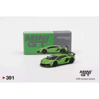 Mini Gt Lamborghini Aventador SVJ  Verde Mantis (Green) No.391 (Right-hand Steering) มินิจีที รถเหล็ก รถของเล่น