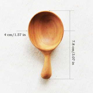 ช้อนเครื่องปรุง เคริ่องเทศ ช้อนจิ๋ว ไม้สัก Mini Tiny Teak Wooden Condiment Spice Seasoning Spoon Vintage Safe Non-Toxic