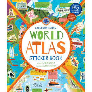 NEW! หนังสืออังกฤษ World Atlas Sticker Book [Paperback]