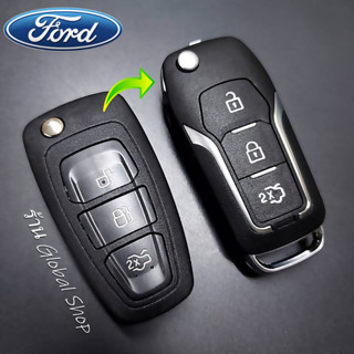 กรอบกุญแจพับ Ford ฟอร์ด เปลี่ยนจากของเดิมเป็นรุ่นใหม่แบบ 3 ปุ่ม [ พร้อมส่ง ]🔥โค้ด NEWFLIP0000 ลด 80 บาท🔥