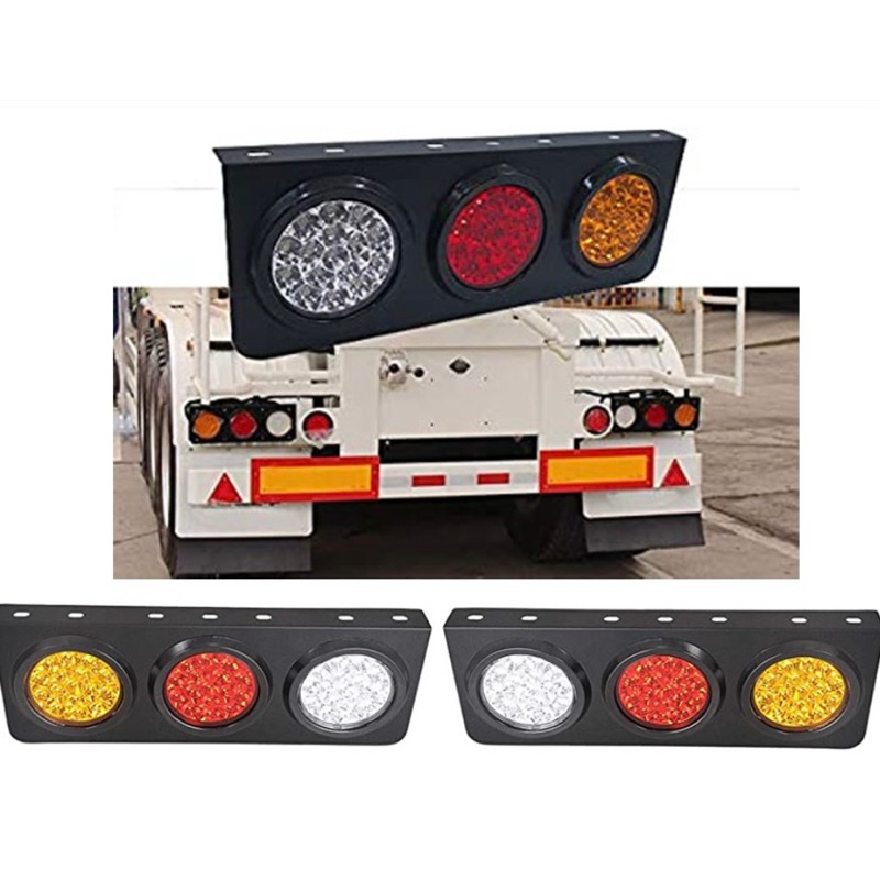 ไฟท้ายติดรถ ไฟท้าย 3 ตอน แป้นดำ มีระบบไฟ 12v และ 24v (ราคาต่อคู่)