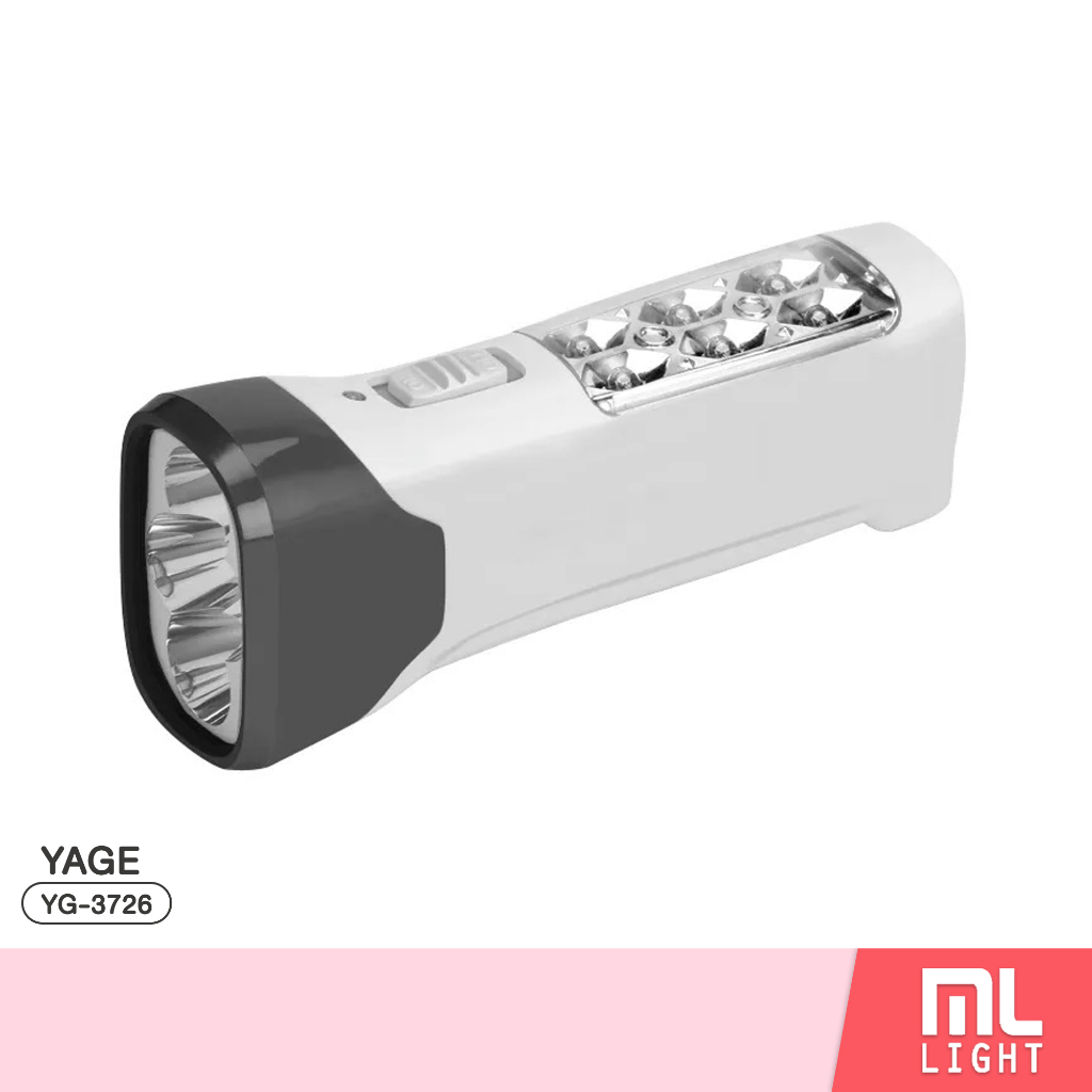 YG 3726 (คละสี) ไฟฉายชาร์จไฟบ้าน ไฟฉาย LED ไฟฉายไร้สาย ไฟอัจริยะ 2IN1 ชื้อเยอะ มีราคาส่งนะคะ สอบถามได้ค่ะ