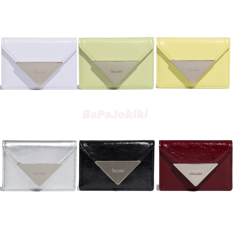พร้อมส่ง Fennec Crinkle triangle Accordion pocket กระเป๋าตังค์ บัตร การ์ด เหรียญ จากเกาหลี