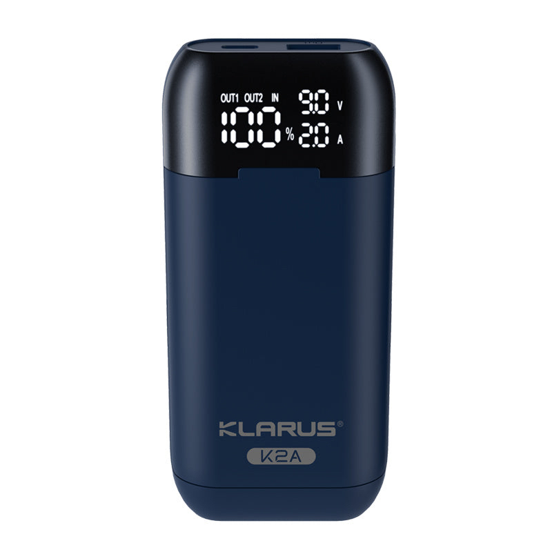 KLARUS K2A 3-In-1 Charger-Power Bank-Battery Holder เครื่องชาร์จแบตเตอรี่ เพาว์เวอร์แบงค์ อัจฉริยะพร