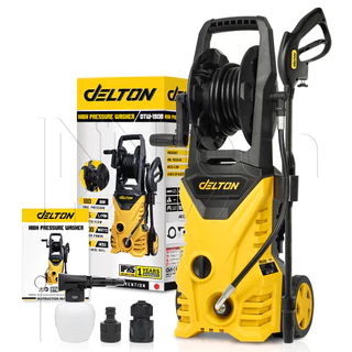 DELTON เครื่องฉีดน้ำแรงดันสูง เครื่องฉีดน้ำ 180 บาร์ 2,600 วัตต์ รุ่นท๊อป! DTW-180B เครื่องใหญ่ มอเตอร์ทรงพลัง