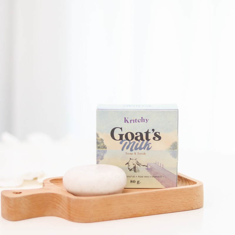 Kritchy goat’s milk soap & scrub สบู่ลดสิว รูปที่ 3