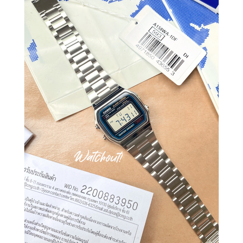 นาฬิกาข้อมือ Casio Digital รุ่น A158WA