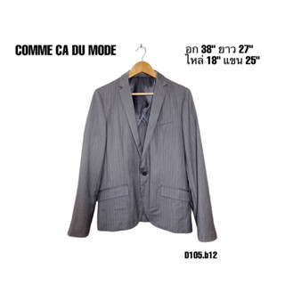 COMME CA DU MODE suit เสื้อสูทลายอก38 ยาว 27 ตำหนิมีจุดที่รุปสุดท้าย D105.b12