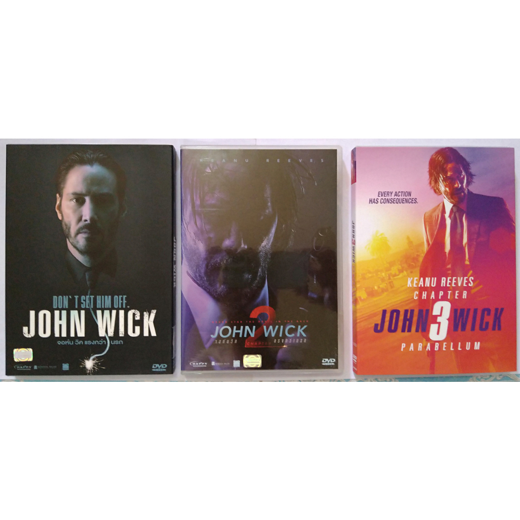 John Wick 1-3 Film จอห์น วิค แรงกว่านรก 3 ภาค DVD