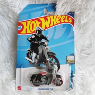 โมเดลรถ Hotwheels มอเตอร์ไซค์ Honda Super Cub ของแท้ ส่งฟรี