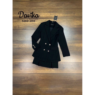 Code : 5260 สูท+กระโปรง สูทสีดำ ชุดสูทไปงาน งานป้าย Davika