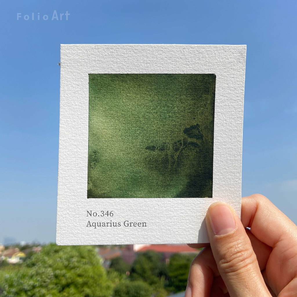 FOLIO ART : Roman Szmal Single เบอร์ 346 Aquarius Green สีน้ำสีสดใส เกรดศิลปิน เฉดพิเศษ สีก้อนเม็ดสีละเอียด 899083346