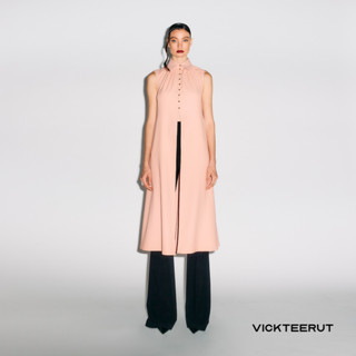 VICKTEERUT Re-Edition Sleeveless Tunic Shirt เสื้อเชิ้ต ทูนิค แขนกุด