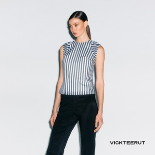 VICKTEERUT Re-Edition Sleeveless Stripe Blouse เสื้อแขนกุด ลายทาง