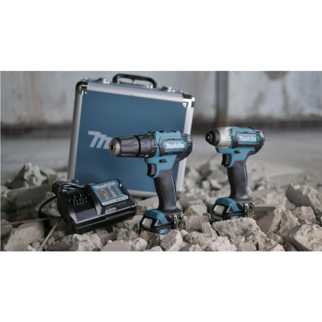 ชุด COMBO MAKITA CLX228X1 ประกอบด้วย ไขควงกระแทก MAKITA TD110DZ และ สว่านกระแทก MAKITA HP333Z (12V.)