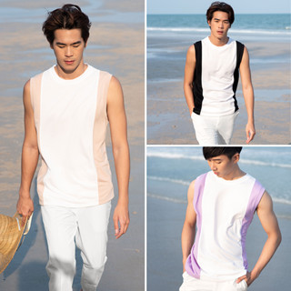 เสื้อแขนกุดสีทูโทน - Two tone sleeveless