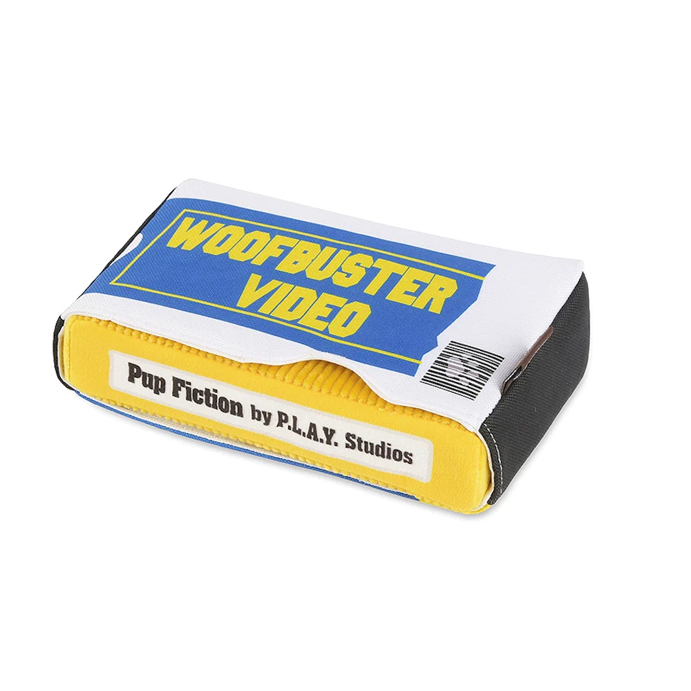 PLAY 90s Woofbuster Video Tape เทปวิดีโอบล็อกบัสเตอร์ยุค90 ของเล่นตุ๊กตาสุนัข Plush Dog Toy