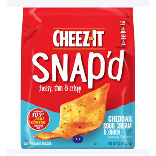 Cheese it snap’d thin &amp; crispy 212g. นำเข้าจากอเมริกา🇺🇸 แครกเกอร์ รสชีส แผ่นบาง ห่อใหญ่