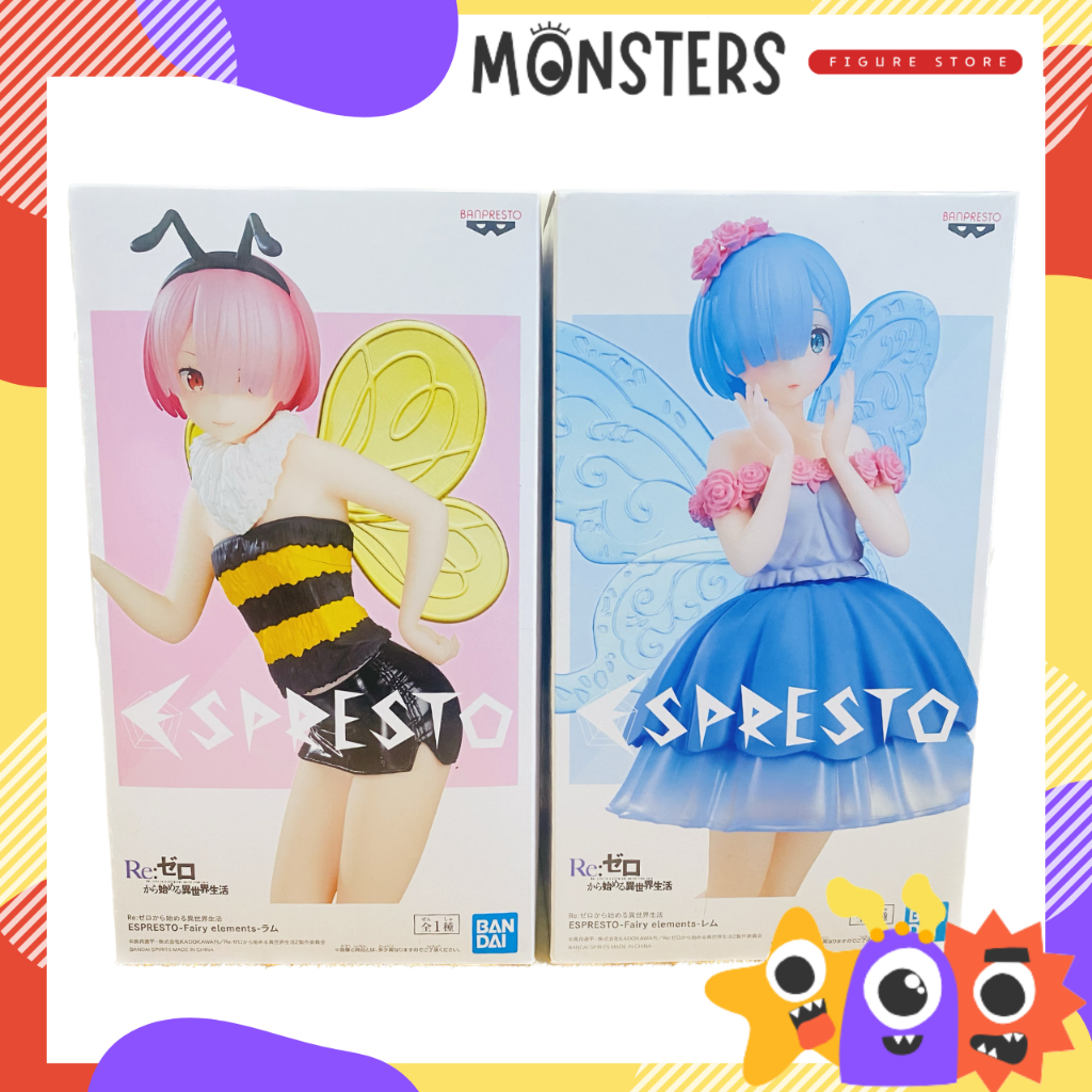 ลิขสิทธิ์แท้💯 ฟิกเกอร์ Re:Zero Espresto Rem & Ram FAIRY ELEMENTS มือ1