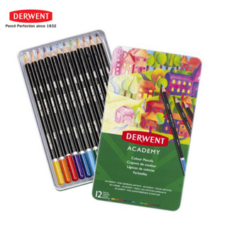 DERWENT สีไม้ ACADEMY 12-24 สี (COLOURED PENCIL 12-24 TIN) 1 กล่อง