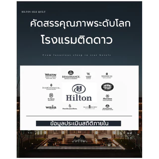 ของแท้! Hilton ผ้าห่ม ไส้ผ้าไหม100% ผ้านวมโรงแรม เกรดพรีเมี่ยม 5ฟุต 6ฟุต 7ฟุต ไส้ผ้านวม นุ่มเนียน