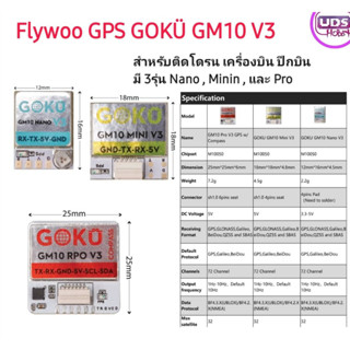 [GPS] Flywoo GPS GOKU GM10 MINI / Nano / PRO V3 จีพีเอส ติดโดรน เครื่องบิน ปีกบิน