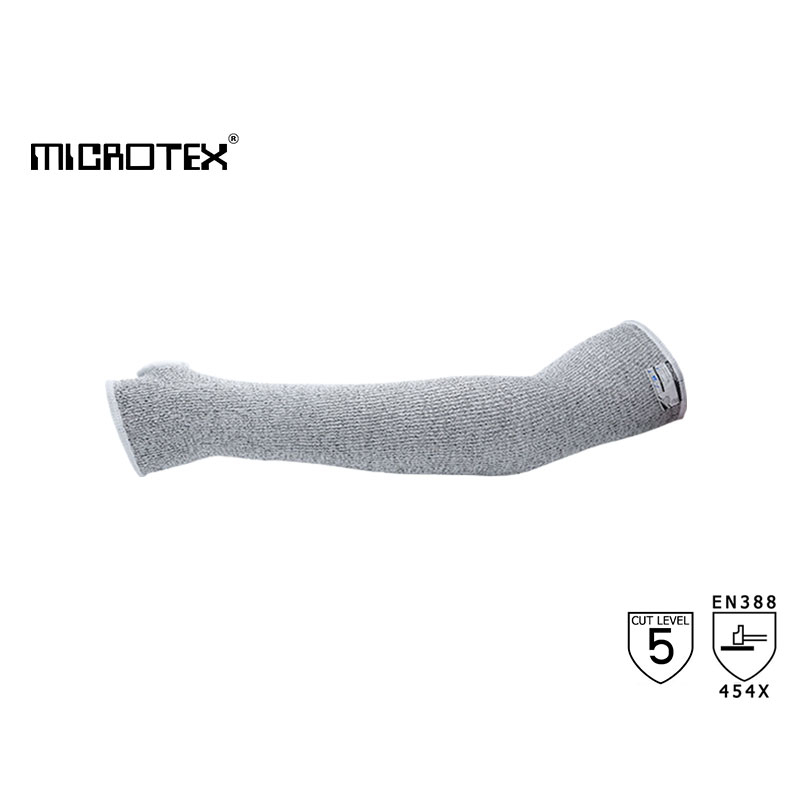 MICROTEX HI-CUT SLEEVE ปลอกแขนกันบาดโพ้งขอบ+เจาะโป้ง 22 นิ้ว | กันบาดเฉือน | งานหลอมโลหะ