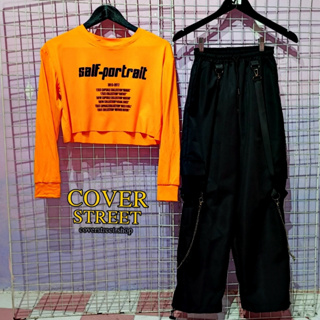 🧡coverstreet🖤 ชุดเต้น​ ชุดเต้นโคฟ​ ชุดเต้นcover​ ชุดสตรีท​ เสื้อเต้น​ กางเกงเต้น​ เสื้อสีนีออนสีส้ม