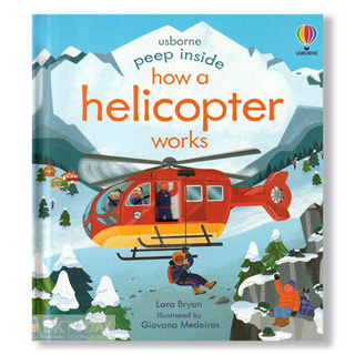 DKTODAY หนังสือ USBORNE PEEP INSIDE HOW A HELICOPTER WORKS (AGE 3+)