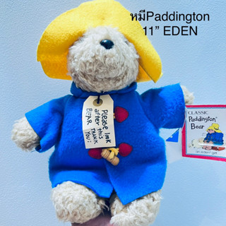 #ตุ๊กตา #หมีแพดดิงตัน #Paddington #Bear #ลิขสิทธิ์แท้ #หายากมาก #ป้ายห้อย #Eden #นักสะสมห้ามพลาด #ขนาด11นิ้ว #สวยมากๆ