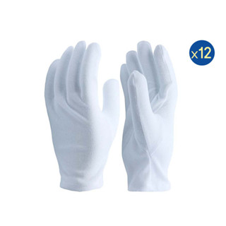 ถุงมือผ้าทีซี TC Gloves(12 คู่)ถุงมือสำหรับงานทำความสะอาด