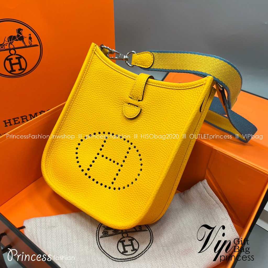 HERMES evelyne mini bag Luxury Bag กระเป๋าสะพายแบรนด์ดัง แบรนด์หรู คลาสสิกตลอดกาล ใช้ได้ทั้งชายหญิง ใบเดียวจบ