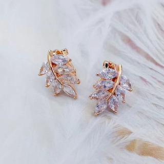Jewtrendy - ต่างหูหนีบใบมะกอกแบบติดหู #ต่างหูหนีบแบบธรรมดา ไม่เจาะหูใส่ได้