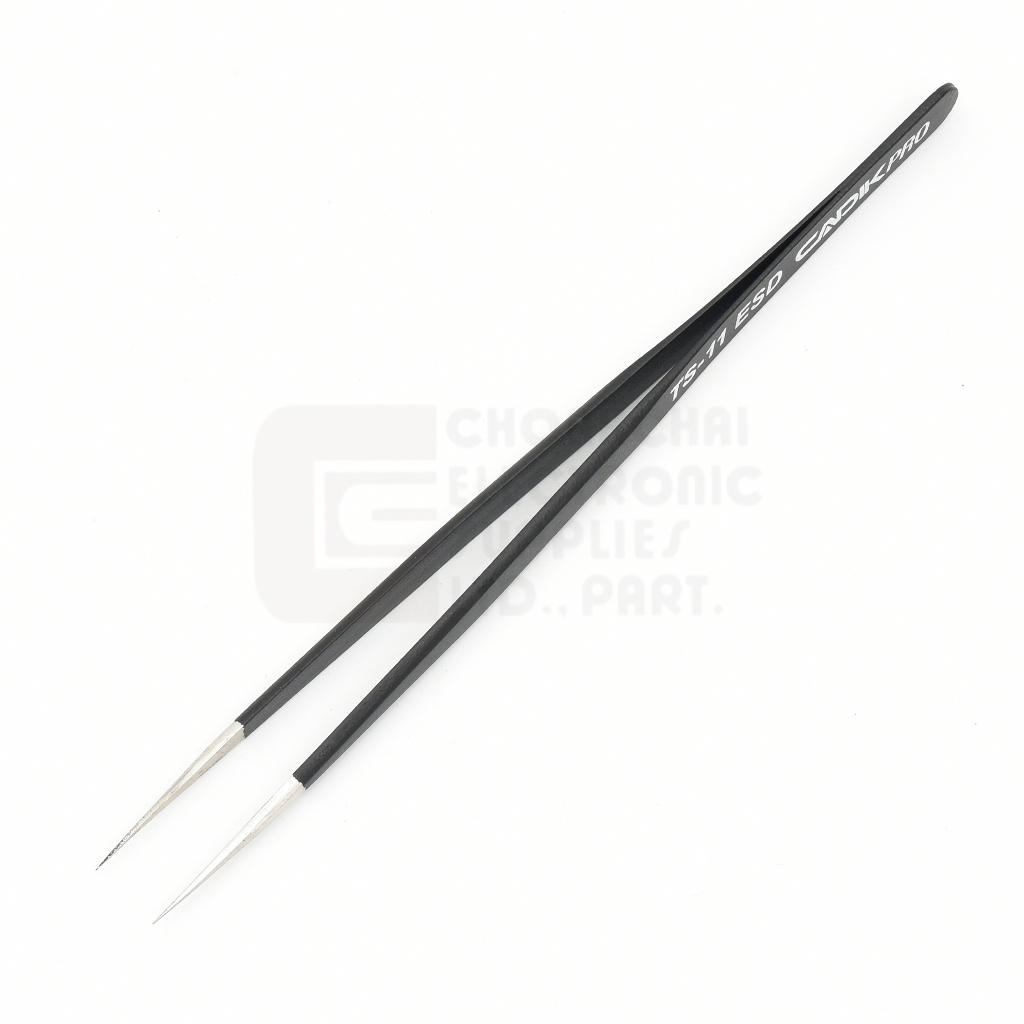 Cadik Pro TS-11 (SS) ESD แหนบสแตนเลส 304 ปากแหลมยาว ขนาด 140มม ป้องกันไฟฟ้าสถิตย์ คุณภาพสูงที่สุด Anti-Static แหนบ - รูปที่ 5