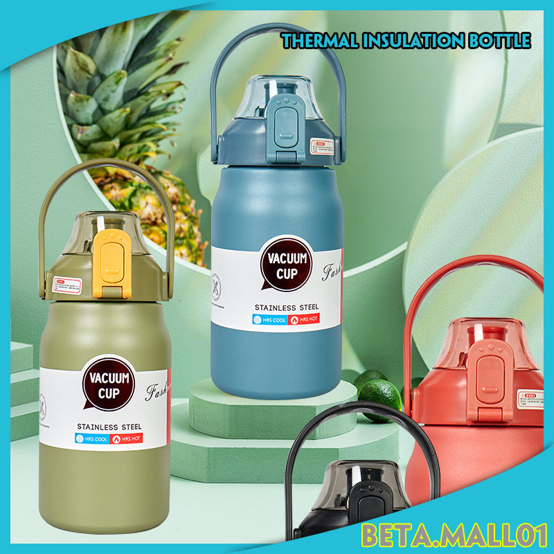 ขวดน้ำสแตนเลส 316 กระบอกน้ำเก็บอุณหภูมิ กระติกน้ำ 1.7 ลิตร การเก็บรักษาความร้อนอย่างต่อเนื่อง กระติกน้ำร้อนพกพา J072