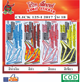 สติกเกอร์ติดรถมอเตอร์ไซค์ CLICK 125-I 2017 รุ่น18