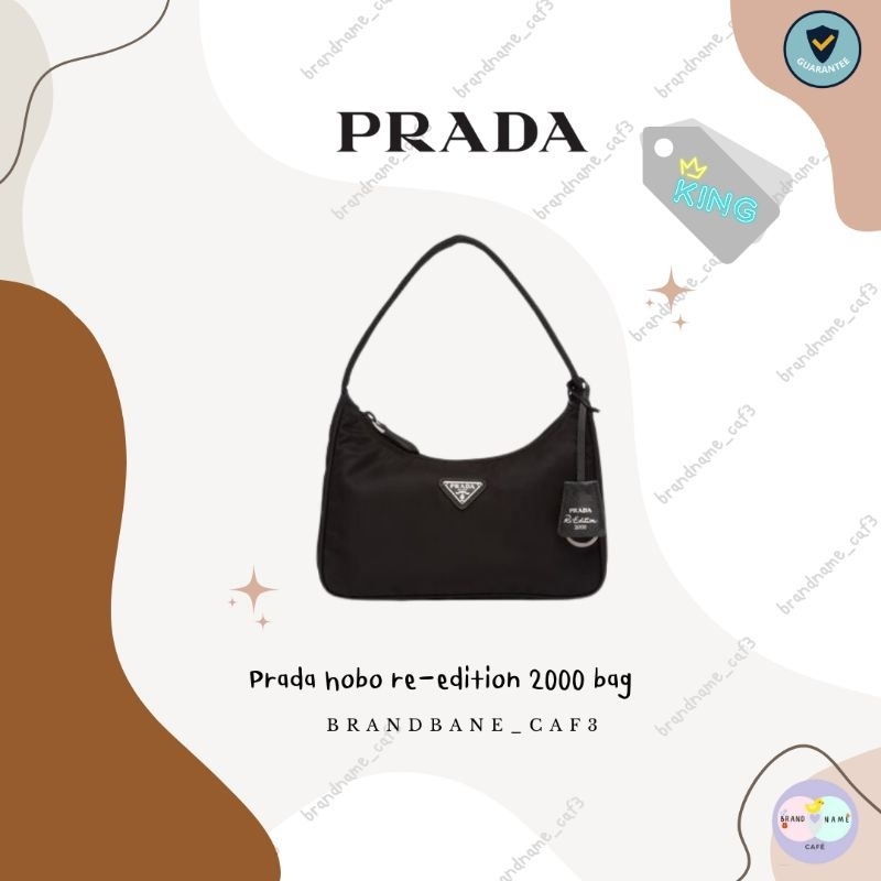 prada hobo re-edition bag สีดำ [King power Shop]