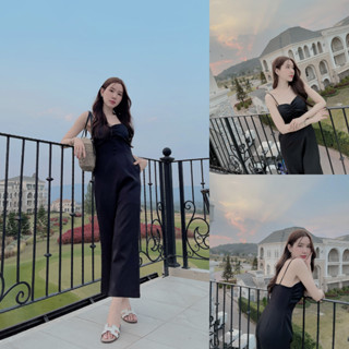 SLYQ VANILLE DRAPED SINGLET JUMPSUITS ชุดจั๊มสูทสายเดี่ยวขายาวลุคเรียบหรู