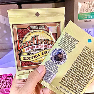 🎉ฟรีปิ๊กกีตาร์🎉สายกีตาร์โปร่ง Ernie ball 🐯เสียงเพราะคุ้มราคา🐯 ทองเหลือง กีตาร์โปร่ง/โปร่งไฟฟ้า สายเบอร์10