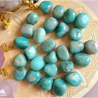 1 Pc Random Pick Natural Green Amazonite Tumble Stones / Natural Amazonite / Natural Crystal Pocket Stones