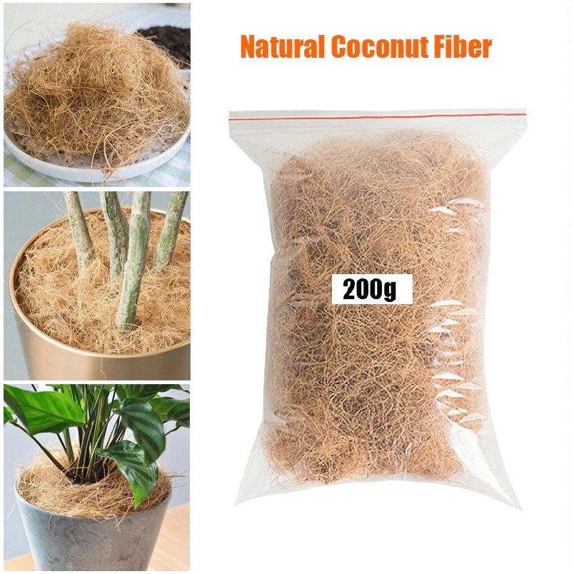 เส้นใยมะพร้าว จากธรรมชาติ เส้นใยใหม่ สะอาด เหนียวนุ่ม  ไม่ขาด ไม่ผุ บรรจุ  1000g .ต่อถุง