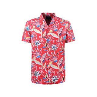 Hybrid Shirt Men ไฮบริดเสื้อเชิ๊ตผู้ชายแขนสั้น สีแดง(Red)MSS-411-RD