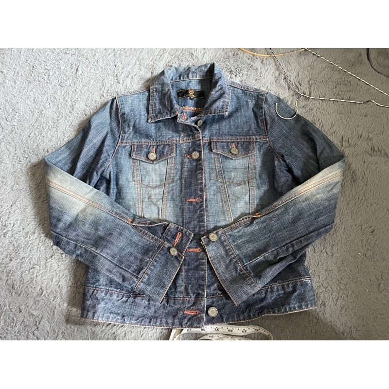 MCM แจ๊คแก็ตยีนส์ งานแท้มือสอง งานสวย ทรงผู้หญิงวินเทจ ชิคๆ เท่ห์ สุดคลาสสิค