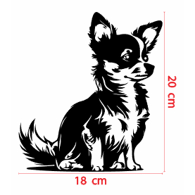 สติกเกอร์ ตัด ลายเส้น หมา สุนัข ชิวาว่า Chihuahua (ตรวจทานตัวเลือกก่อนยืนยันคำสั่งซื้อนะคะ) วัสดุเป็น PVC กันน้ำ แต่ง รถ