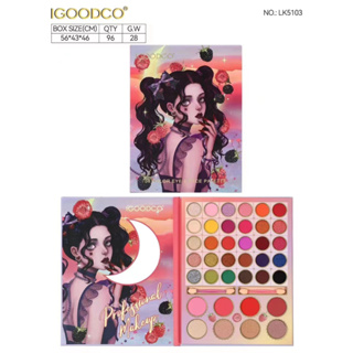 เซ็ตแต่งหน้า เม็ดสีแน่น ติดทน นานทั้งวัน IGOODCO 38 COLOR EYE&amp;FACE PALETTE:LK5103