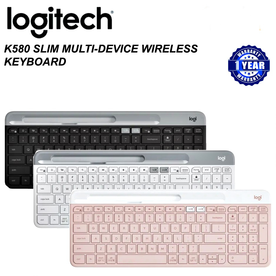 ⚡️คีย์บอร์ดไร้สาย⚡️ Logitech K580 Slim Multi-Device Wireless Keyboard ดีไซน์โมเดิร์นทันสมัย (คีย์อัง