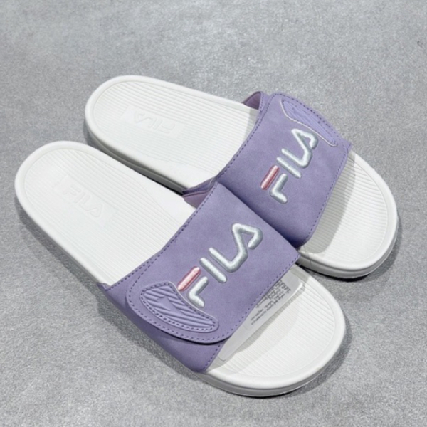 Size.38 สีม่วง [ลิขสิทธิ์แท้จากชอป] (ราคาป้าย 590) FILA Supreme เวลโคล่. รองเท้าแตะผู้หญิง